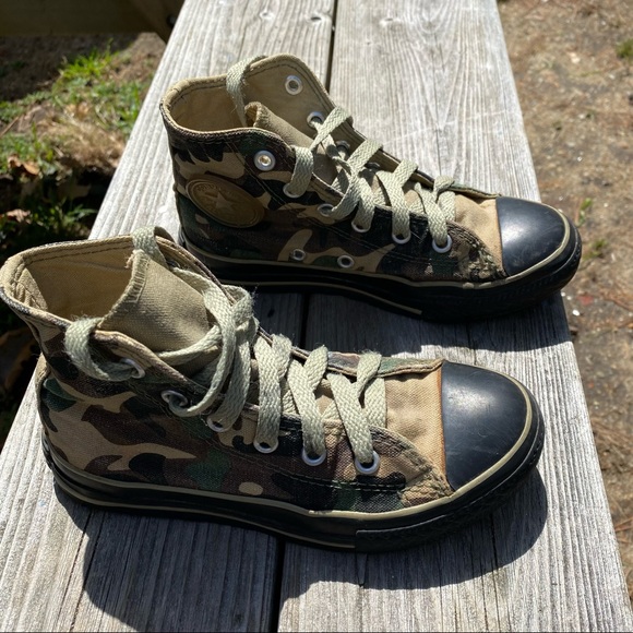 Converse kids 13 camo print high top sneakers boys girls - Picture 3 of 7